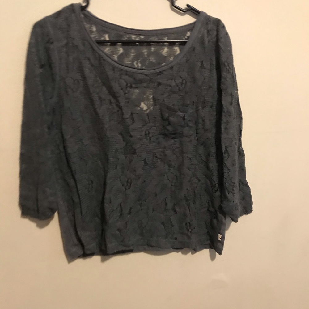 Flower lace shirt